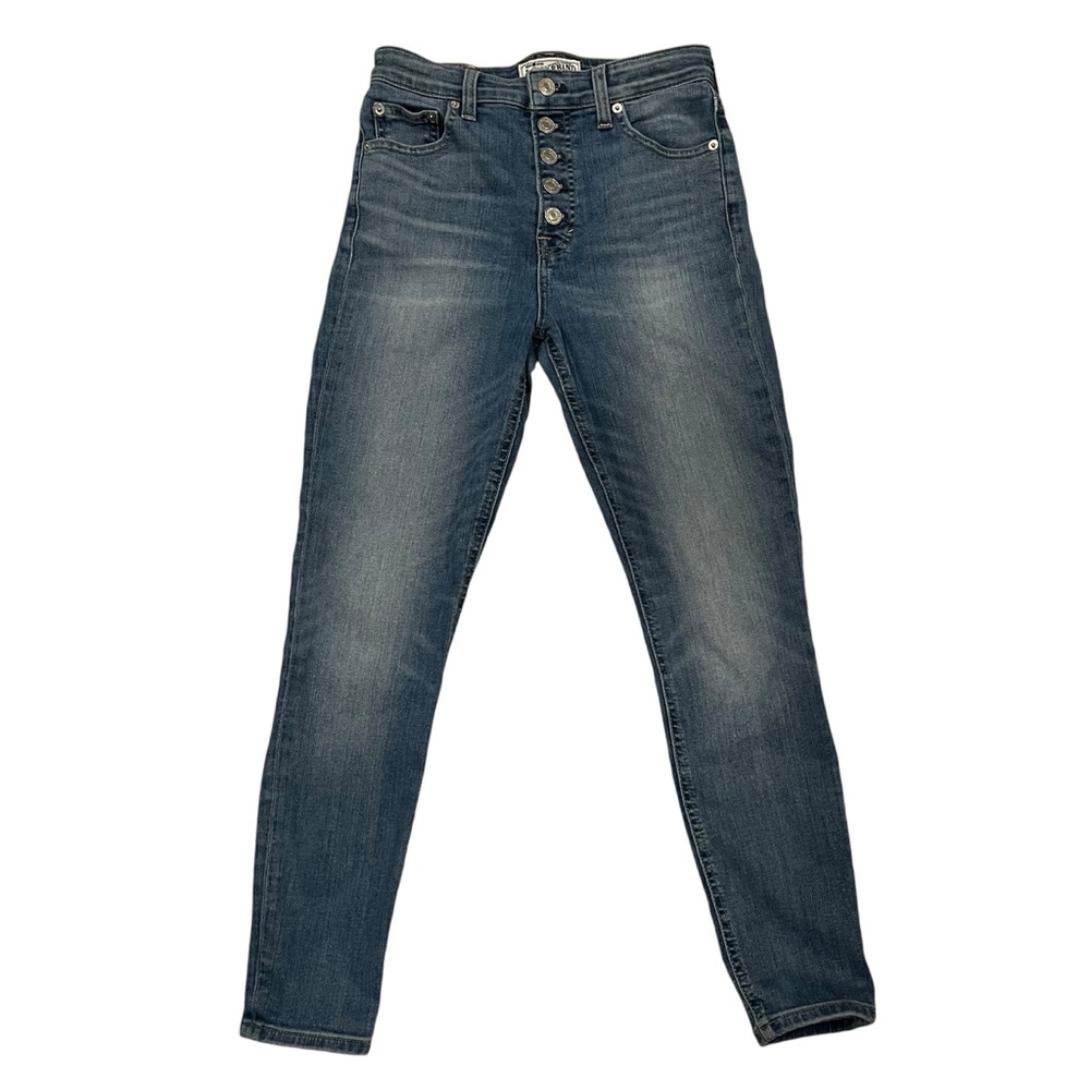 Lucky Brand Bridgette Button Fly Crop Skinny Jeans, Sz 2/26 - Picture 3 of 16